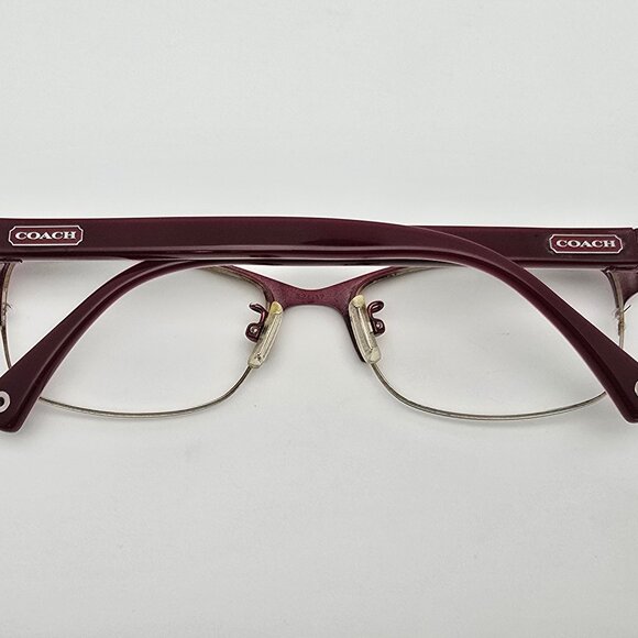 Coach HC5038 Montana 9134 Satin Burgundy Semi-Rimless Eyeglasses Frame w/ Case - Picture 11 of 16